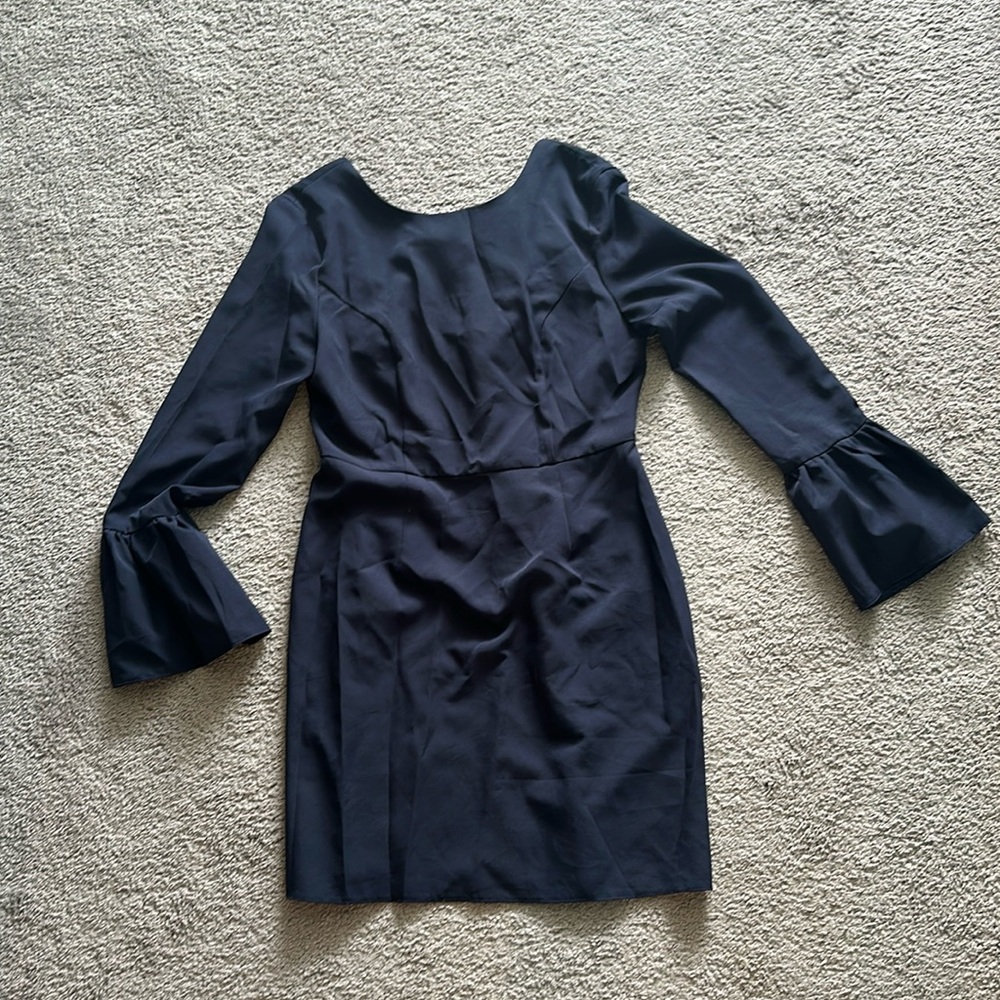 Gianni Bini high neck navy blue with tie back detail mini dress